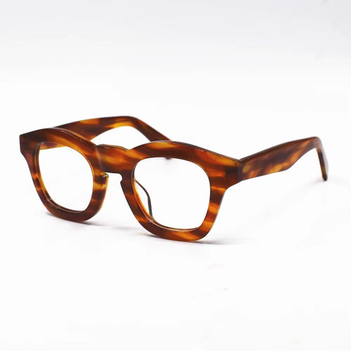 Japan Handmade Italy Acetate Eyeglass Frames Clear Lens Glasses Full Rim 1960'S