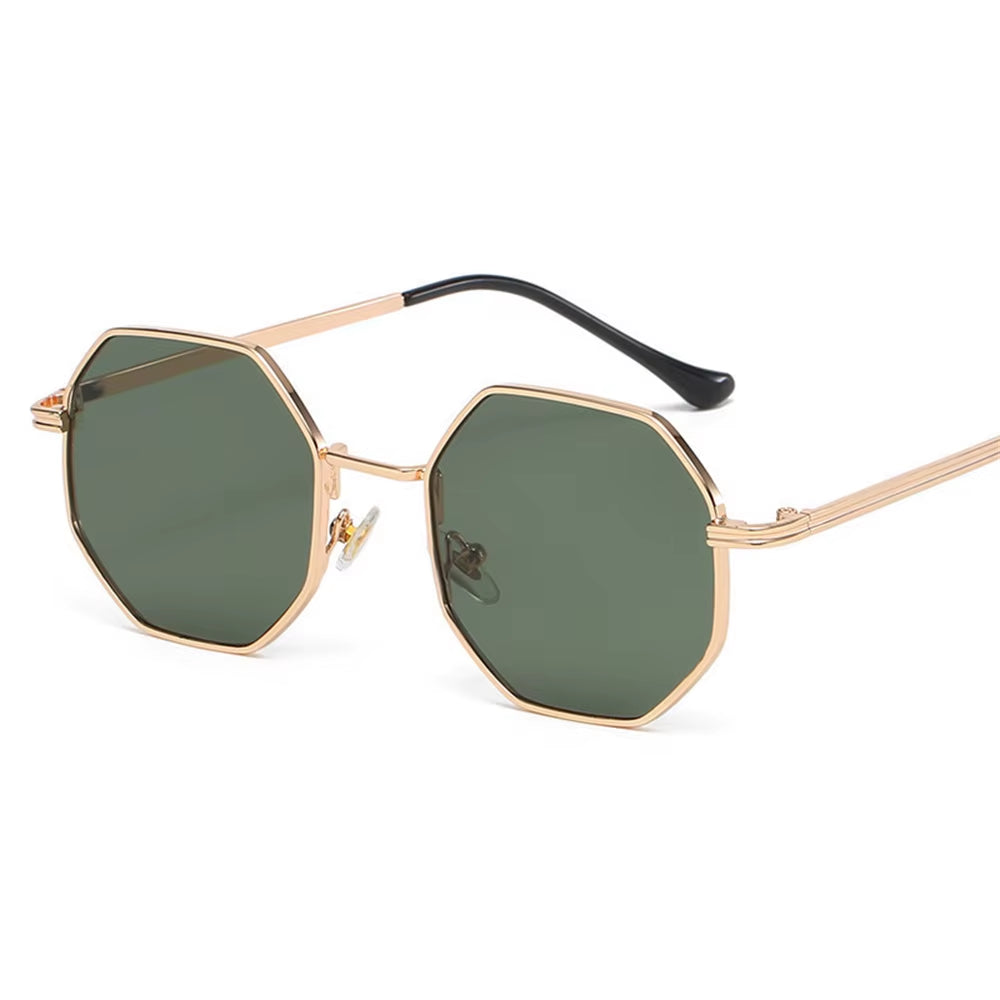 Metal Sunglasses Vintage Polygon Frame for Women Sunglasses Men Luxury Brand Design Sun Glasses Women Mirror Gafas De Sol UV400