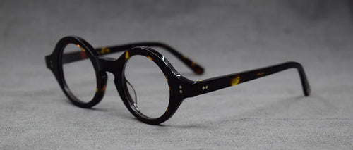 Hand Made Eyeglass Frames Vintage Small 40Mm round Glasses for Men Acetate Unisex Optic Myopia Eyewear Prescription Glasses