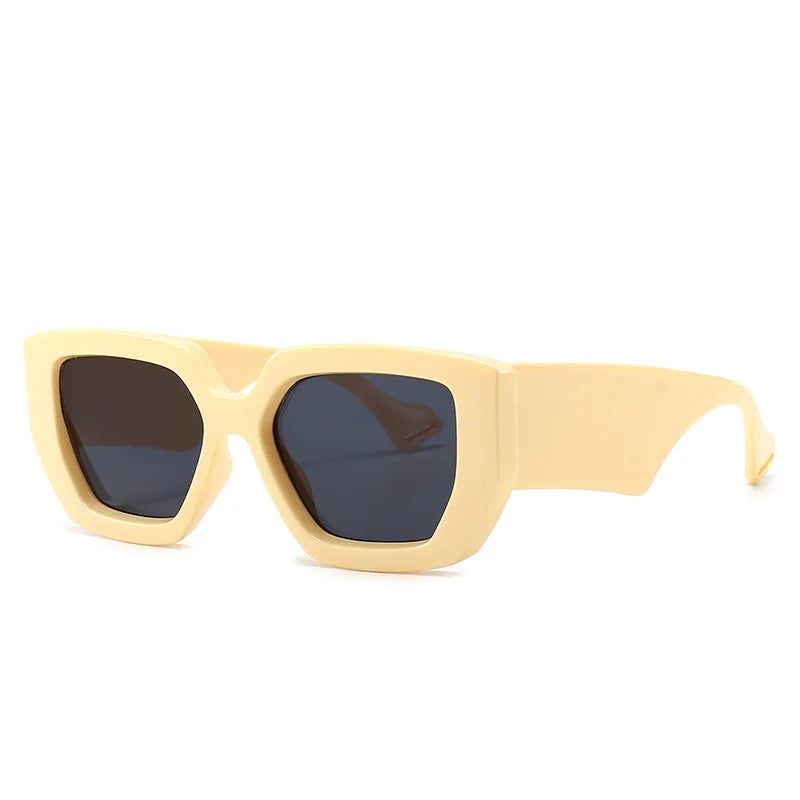 Vintage Trendy Square Chunky Oversized Sunglasses Men 2025 Brand Design Retro Thick Frame Chic Bold Sun Glasses Shades Male S320