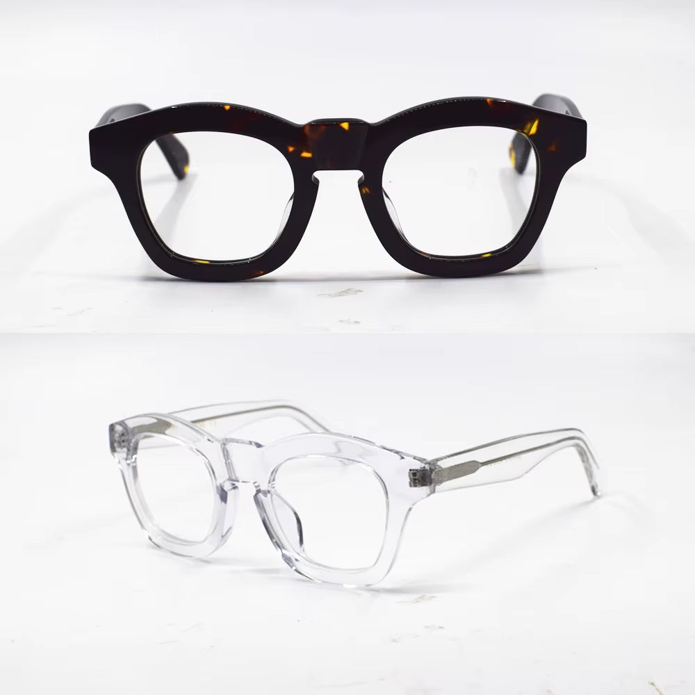 Japan Handmade Italy Acetate Eyeglass Frames Clear Lens Glasses Full Rim 1960'S