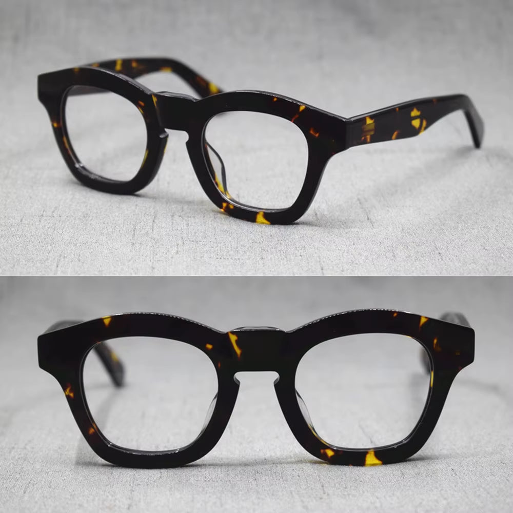 Japan Handmade Italy Acetate Eyeglass Frames Clear Lens Glasses Full Rim 1960'S