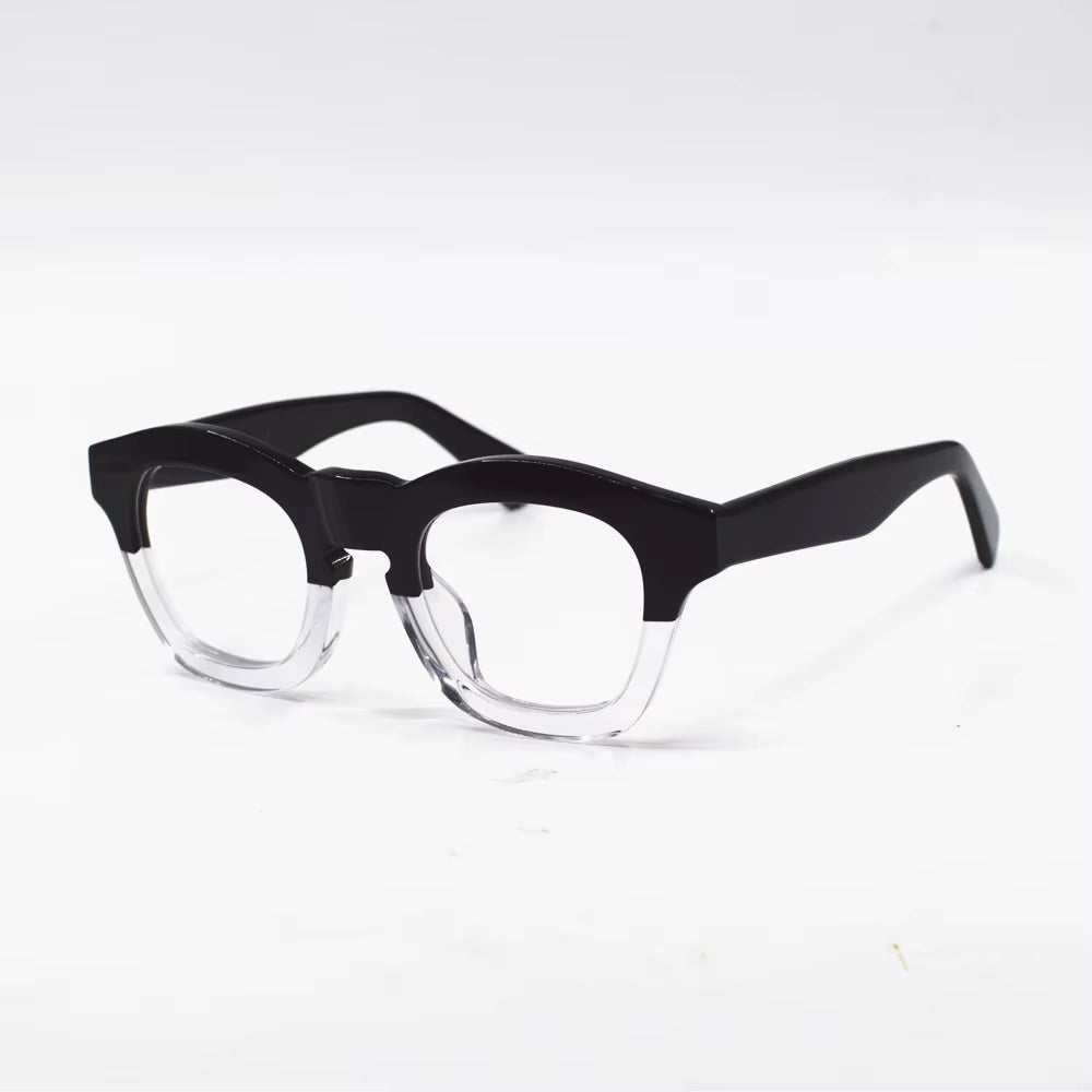 Japan Handmade Italy Acetate Eyeglass Frames Clear Lens Glasses Full Rim 1960'S