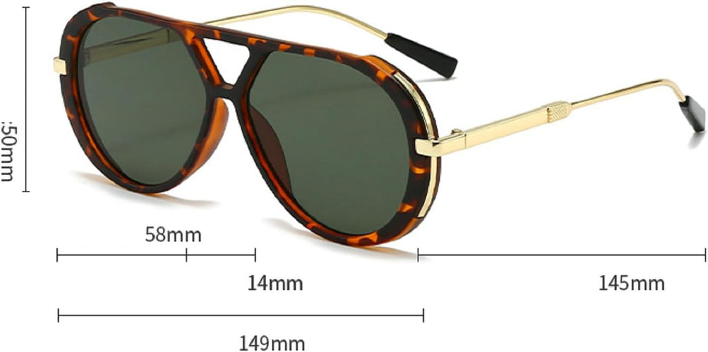Oversized Pilot Sunglasses for Women Men Trendy