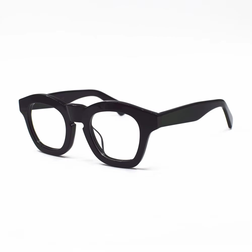 Japan Handmade Italy Acetate Eyeglass Frames Clear Lens Glasses Full Rim 1960'S