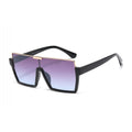 The Bardot oversized shield sunglasses in Black with Gold Rim