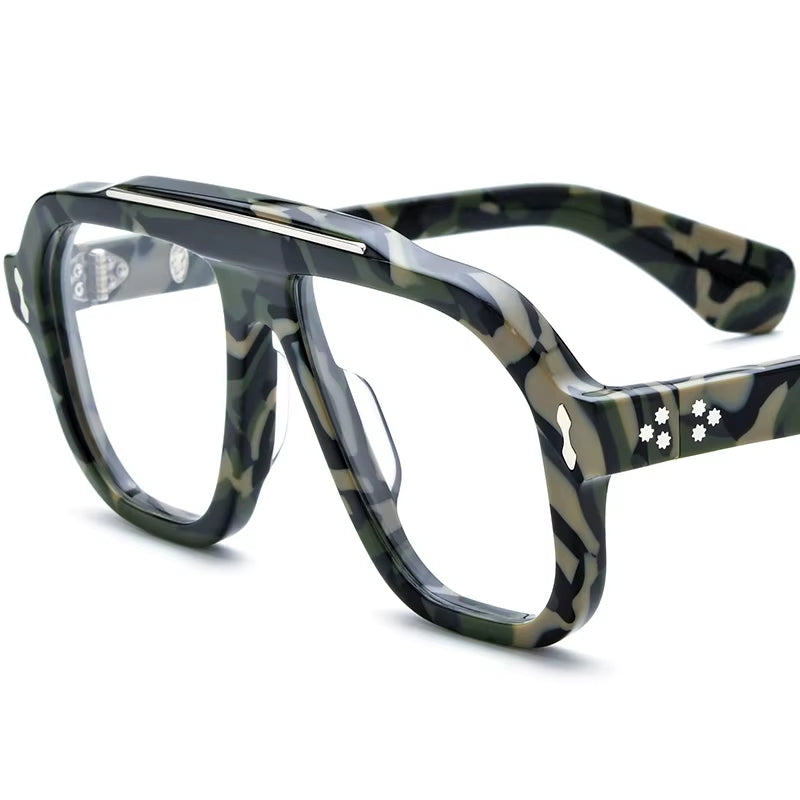 The Laurent retro full-rim eyeglasses in Green