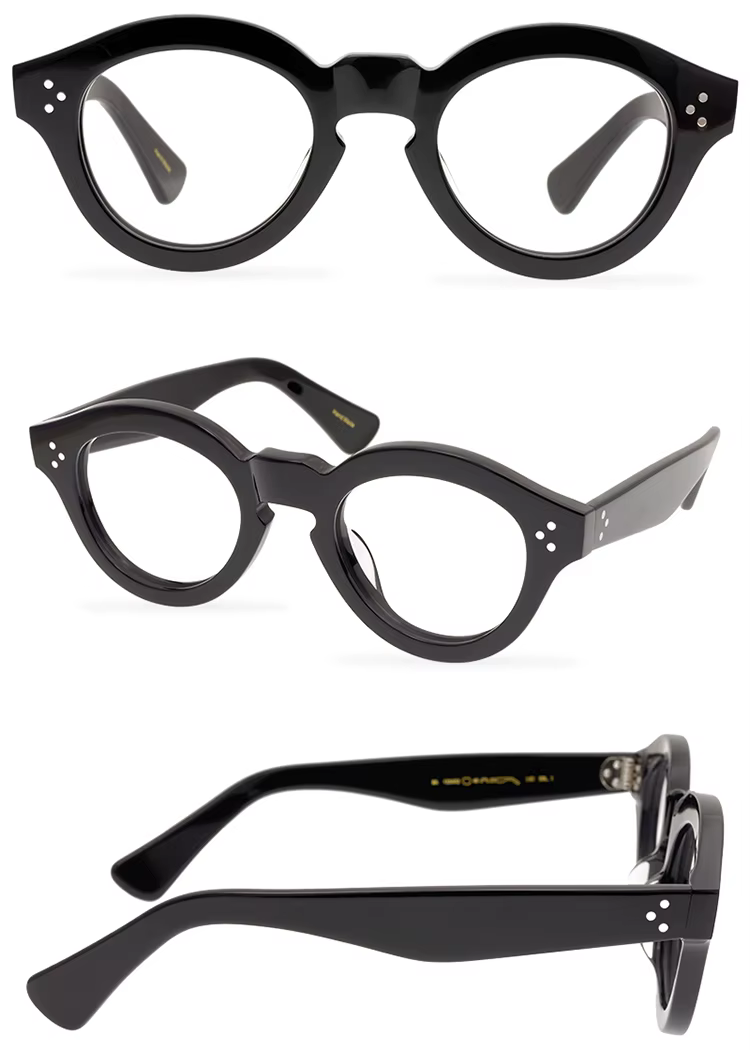 Black unisex vintage acetate optical frame, model MA 133402